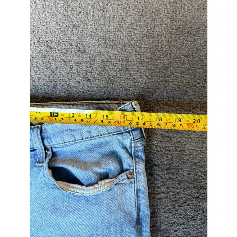 Levis 511 Distressed Light Wash Straight Leg Jeans Mens 36x30 Blue‎ WaterLess